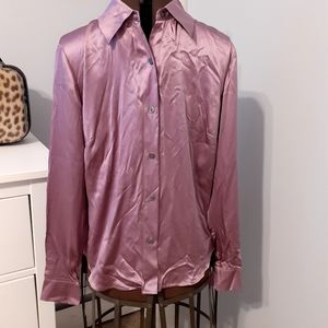 Silk Charter Club button down shirt size 8